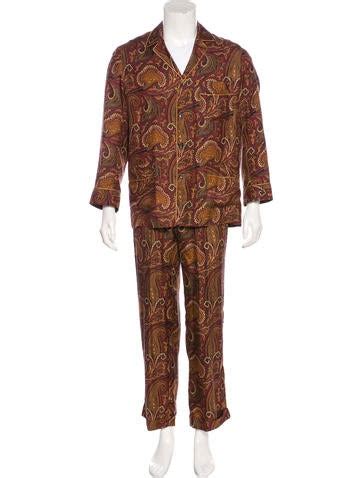 Gucci Silk Printed Pajamas w/ Tags 